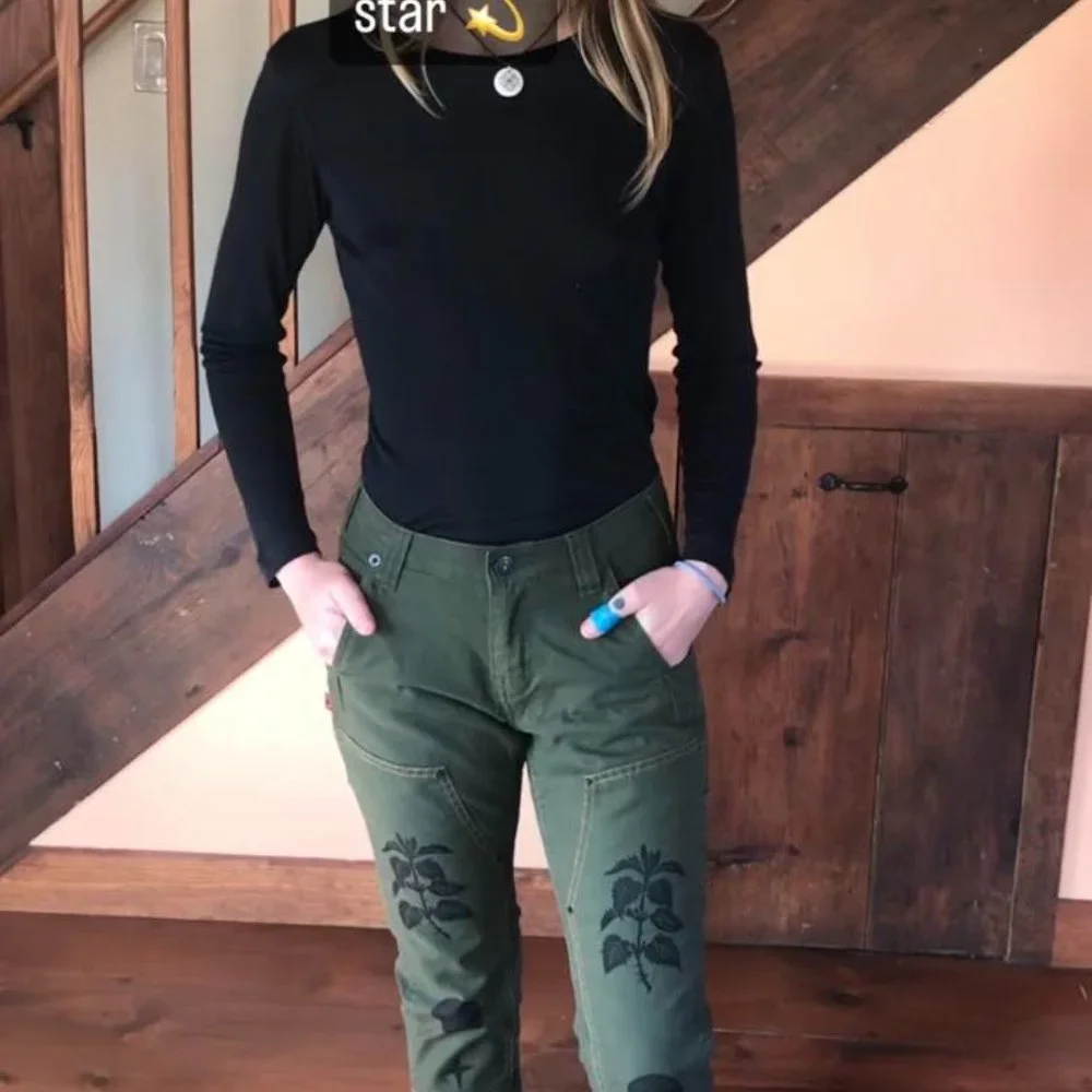 dovetail workwear maven pants with block-printed art - Picture 3 of 3